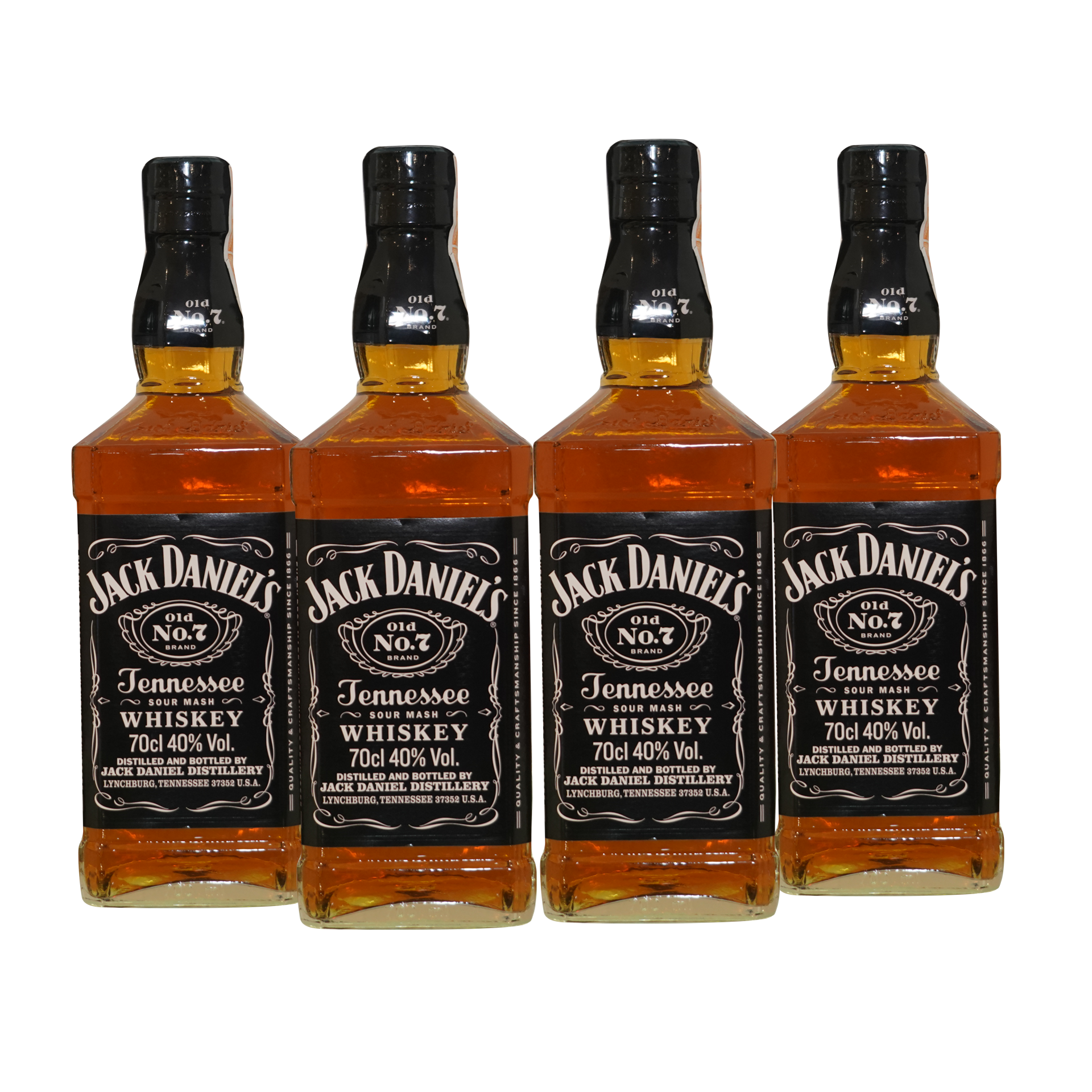 Jack Daniel's Old No. 7 Tennessee Sour Mash Whiskey Pack of 4